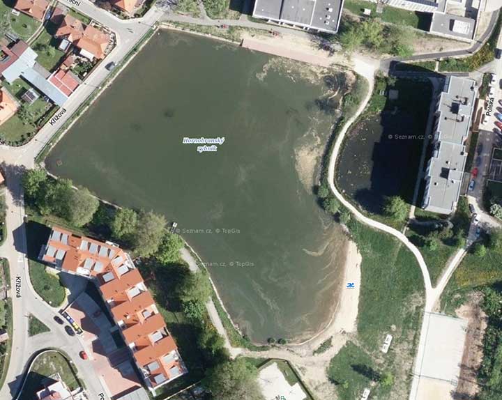 Projekt "Pódium u rybníka", umístění projektu, obrazová dokumentace č. 1